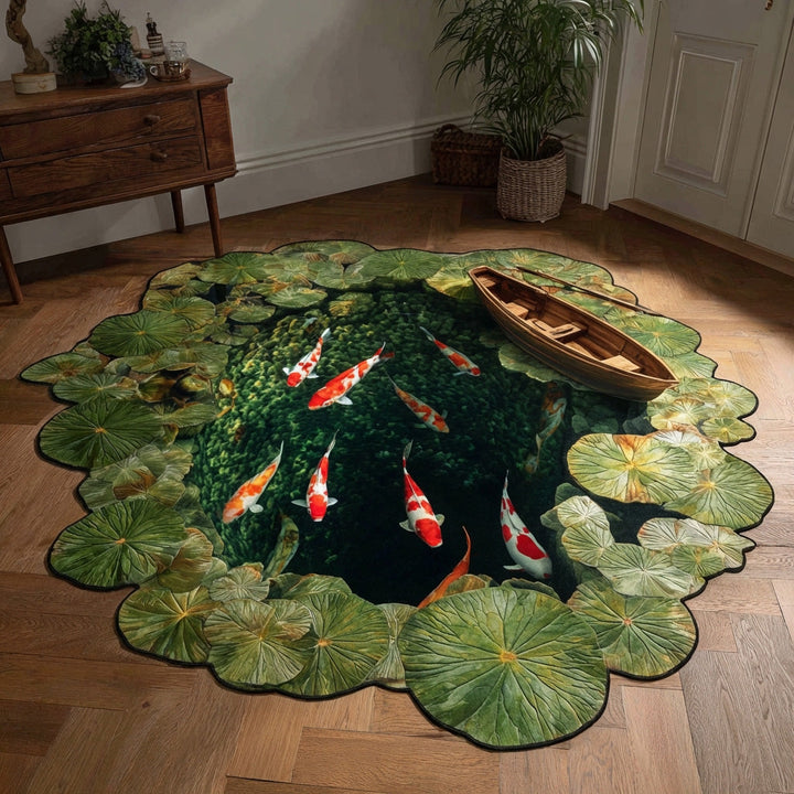 Alfombra de Área de Forma Personalizada Lotus Pond