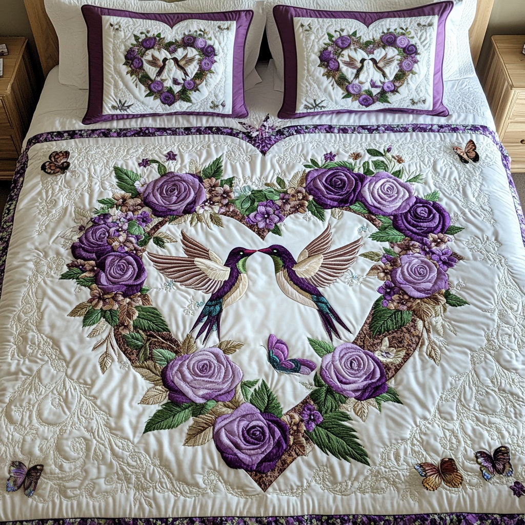 Juego de Ropa de Cama Acolchada Hummingbird