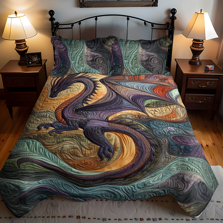 Juego de Ropa de Cama Acolchado Lunar Serpent de 3 Piezas