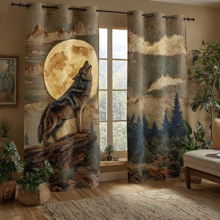 Cortinas Acolchadas Lunar Wolf Majesty