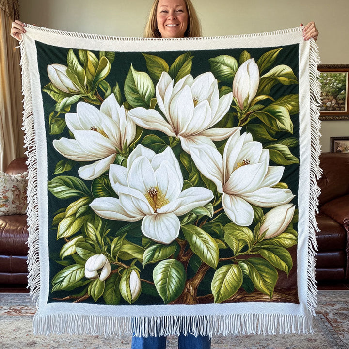 Manta Tejida Magnolia Meadow