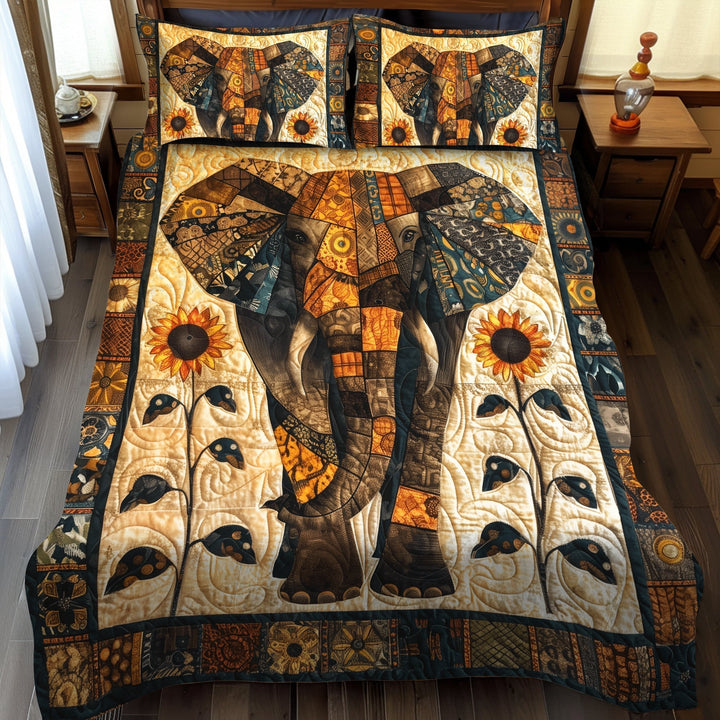 Juego de Ropa de Cama Acolchada de Elefante