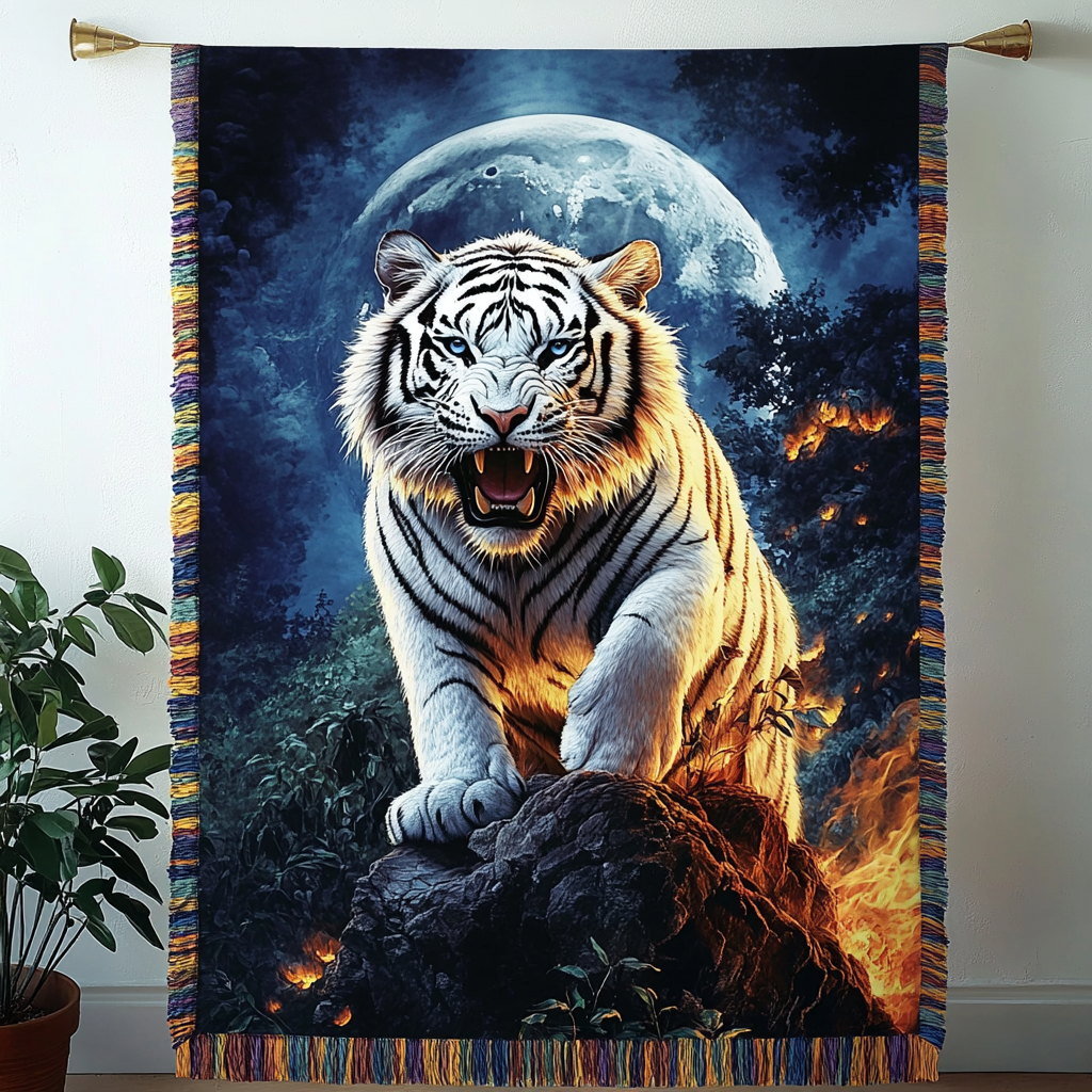 Manta Tejida de Rayas Majestuosas