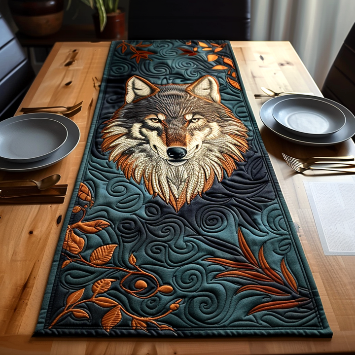 Corredor de Mesa Acolchado Lobo Majestuoso