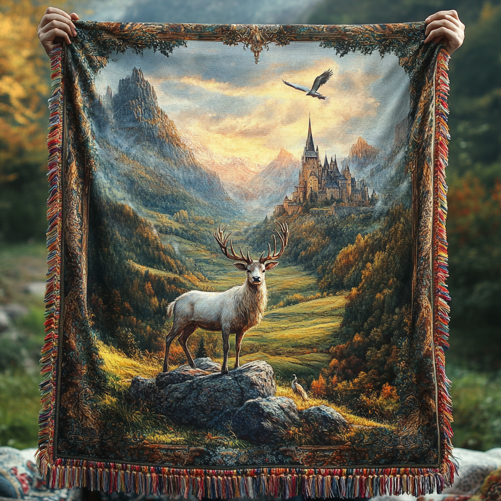 Manta Woven de Picos Majestuosos