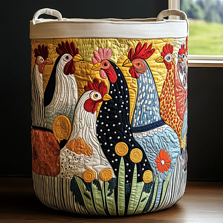 Cesta de Ropa Acolchada Meadow Chicken