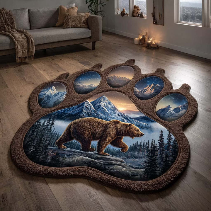 Alfombra de Área de Forma Personalizada Bear de Medianoche