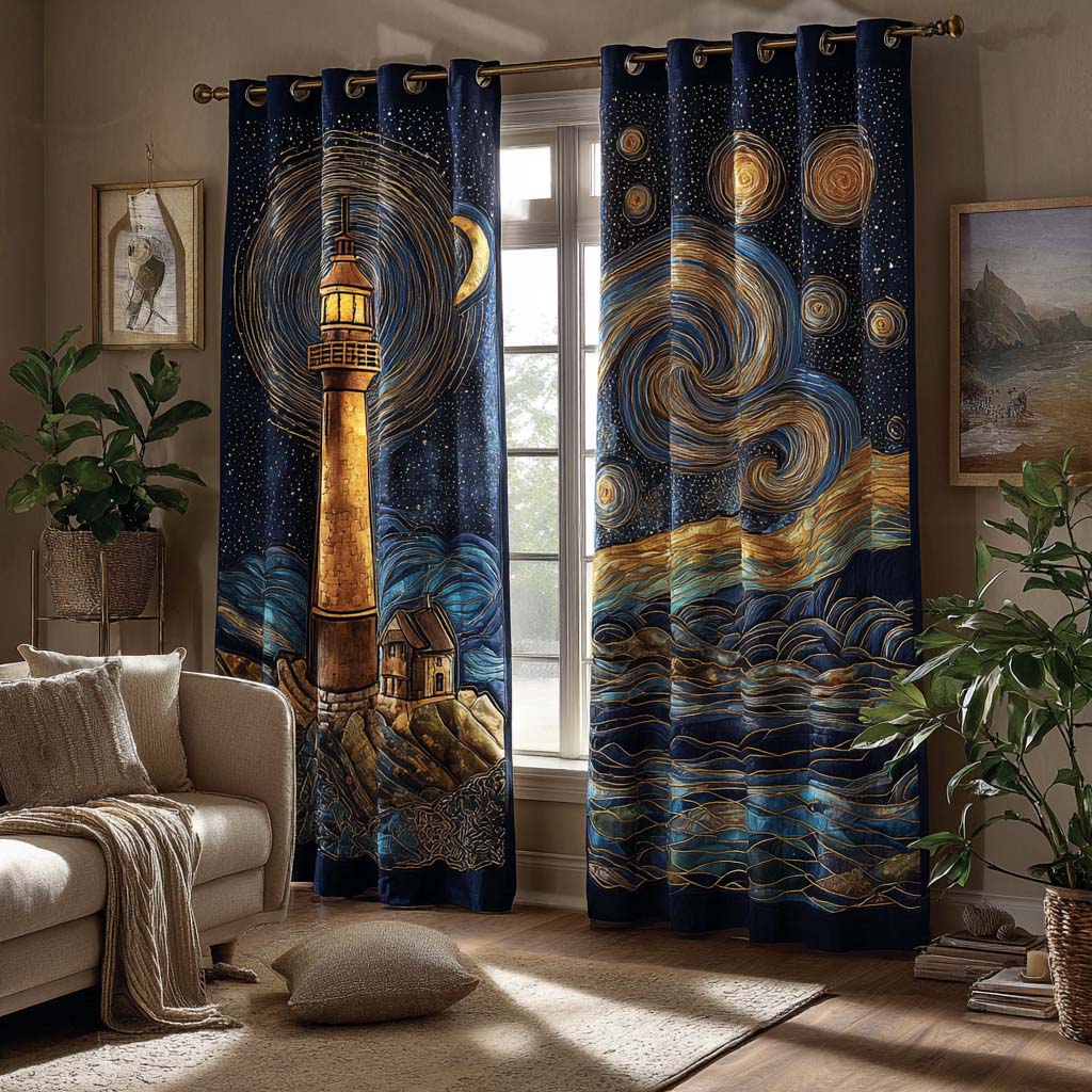 Cortinas Acolchadas Faro de Medianoche