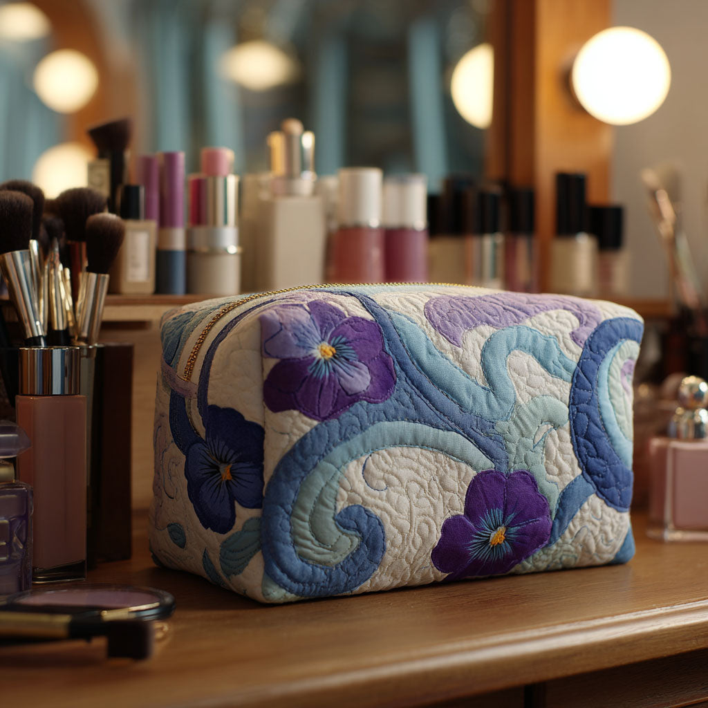 Bolso de Maquillaje Acolchado Violeta Medianoche