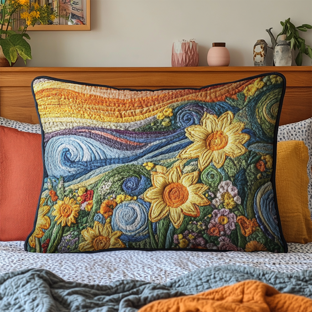 Funda de Almohada de Edredón Sueño de Girasol