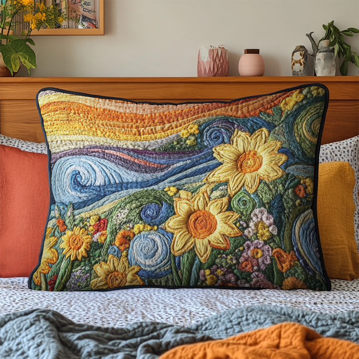 Funda de Almohada de Edredón Sueño de Girasol