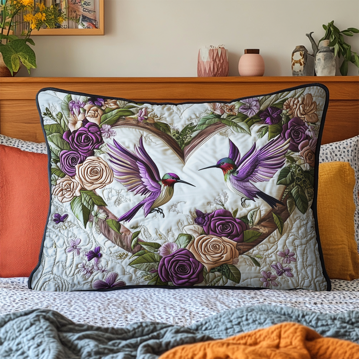 Funda de Almohada Acolchada con Diseño de Pétalos