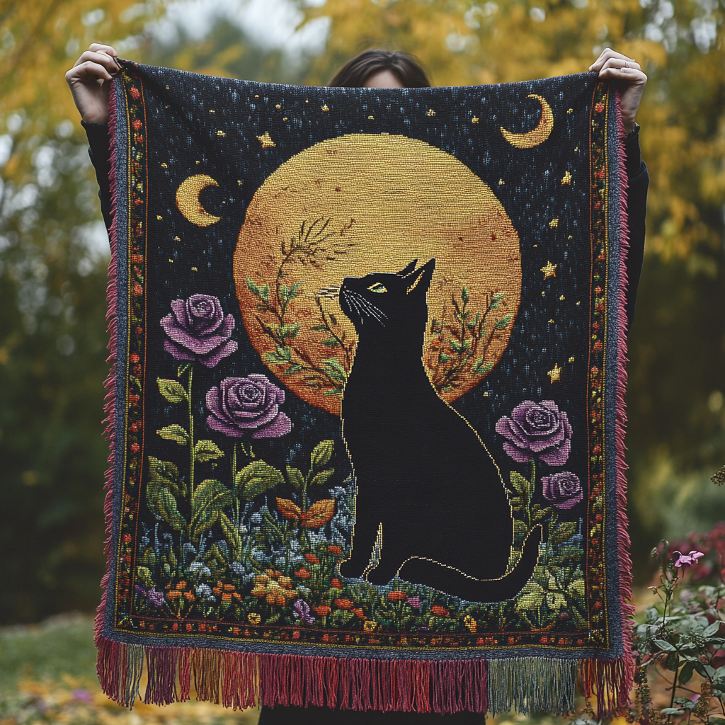 Manta Woven de Travieso a la Luz de la Luna