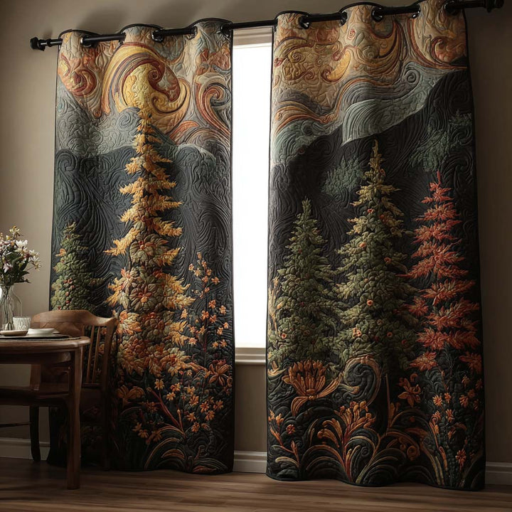 Cortinas Acolchadas de Pino a la Luz de la Luna