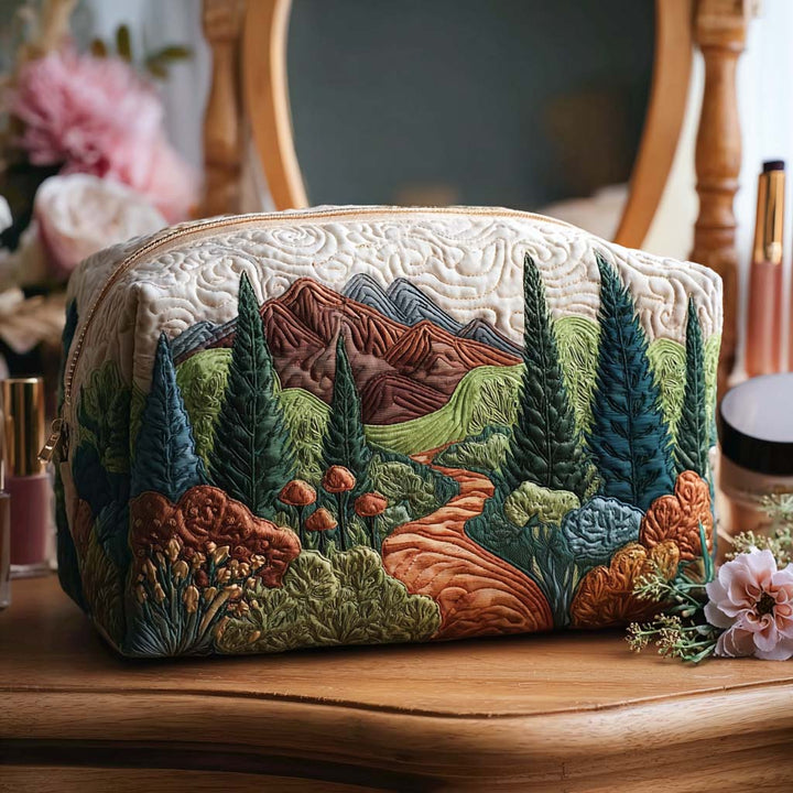 Bolsa de Maquillaje Acolchada Senderos Musgosos