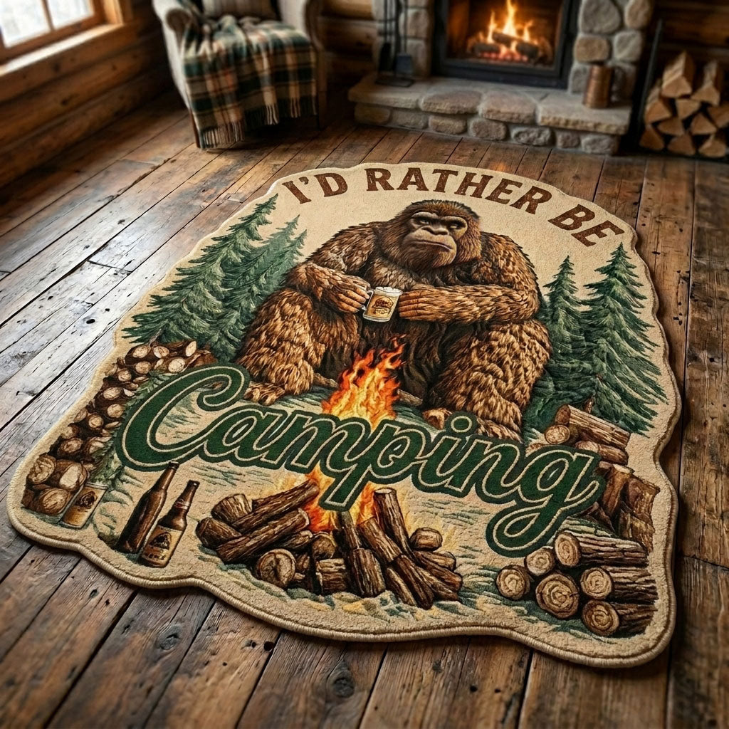 Alfombra de Área de Forma Personalizada Sasquatch de Montaña