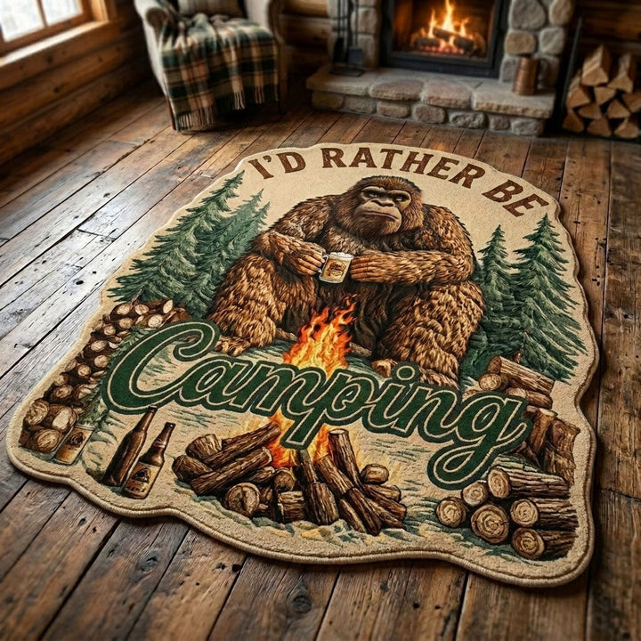 Alfombra de Área de Forma Personalizada Sasquatch de Montaña