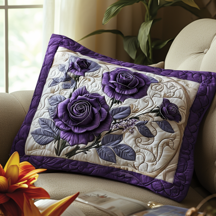 Funda de Almohada de Colcha Violeta Mística