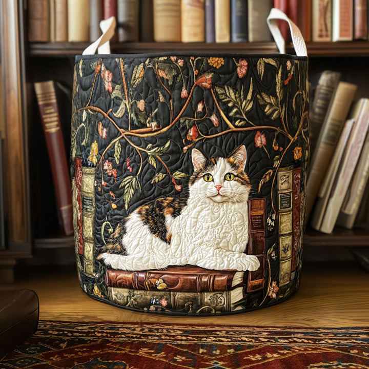 Cesta de Ropa Acolchada de Gato Místico