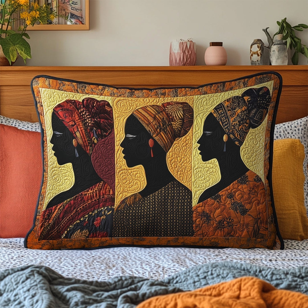 Funda de Almohada de Ropa de Cama Acolchada Afro Chic