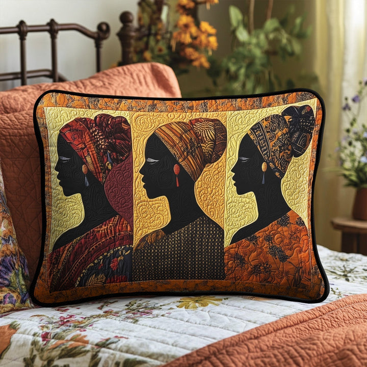 Funda de Almohada de Ropa de Cama Acolchada Afro Chic