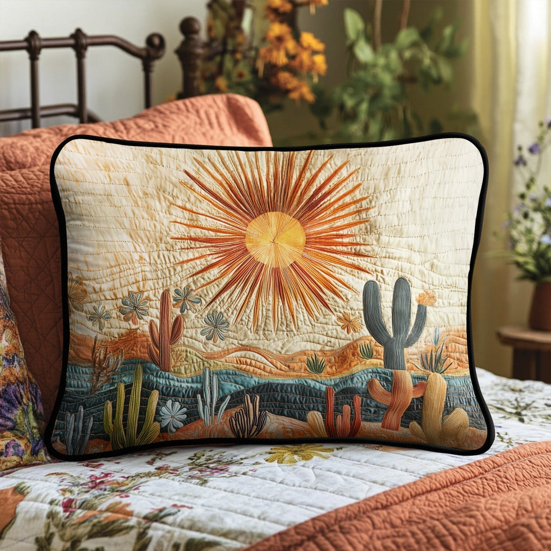 Funda de Almohada de Edredón Cactus al Amanecer