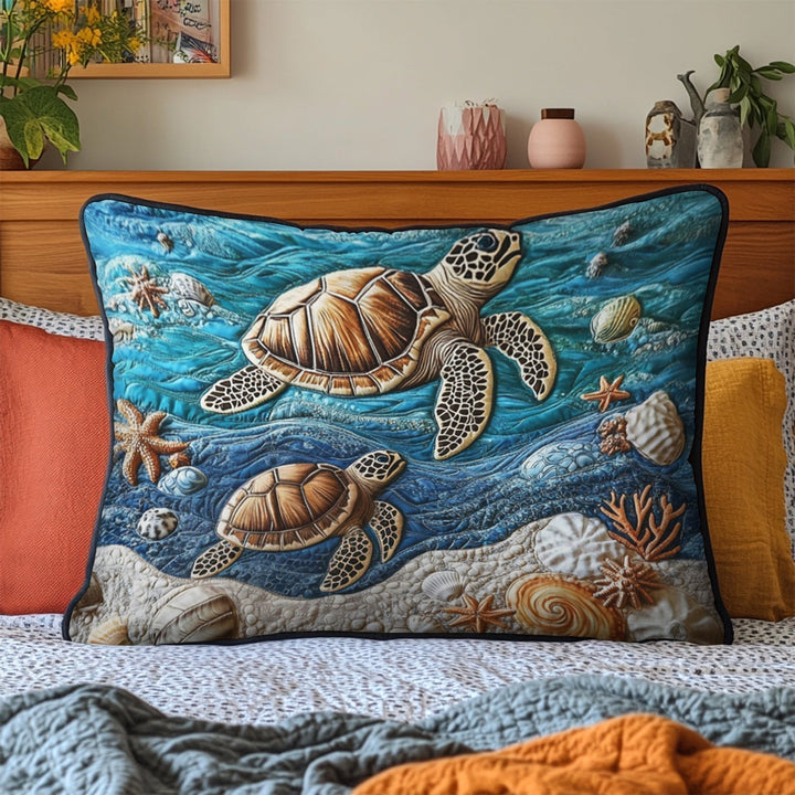 Funda de Almohada de Cama Acolchada Serenidad de Playa