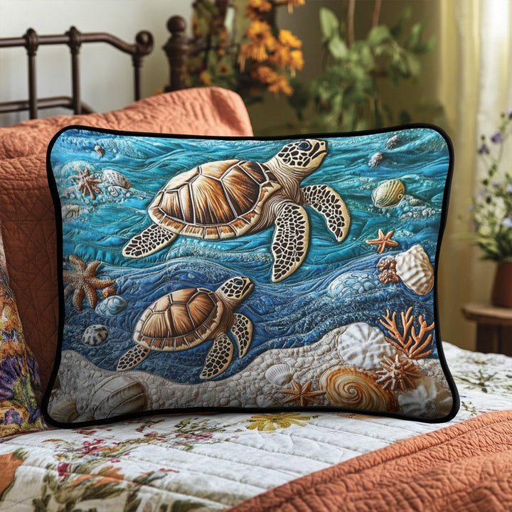 Funda de Almohada de Cama Acolchada Serenidad de Playa