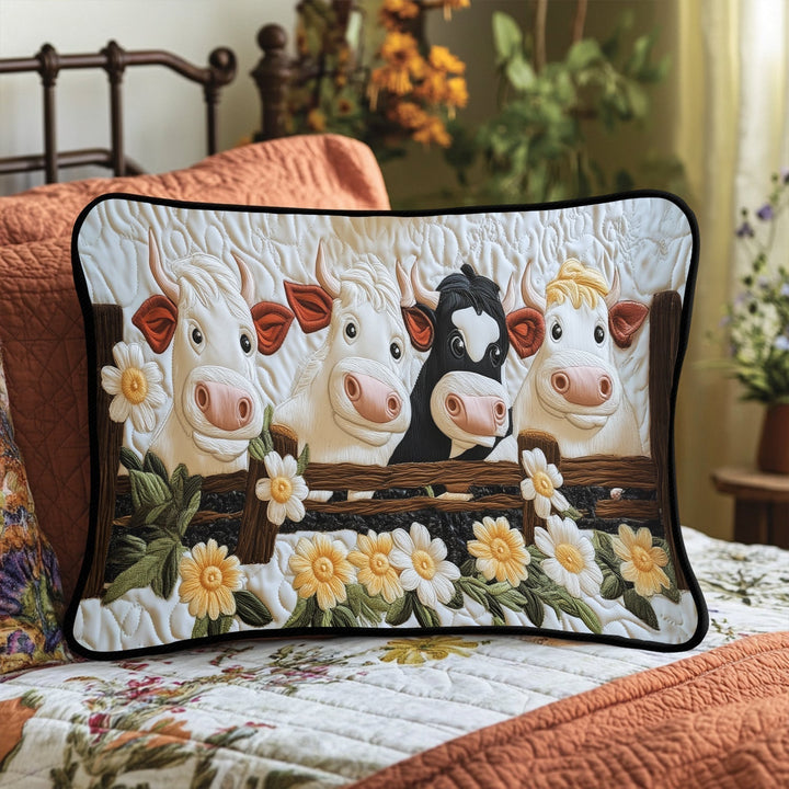 Funda de Almohada Acolchada Meadow Moo