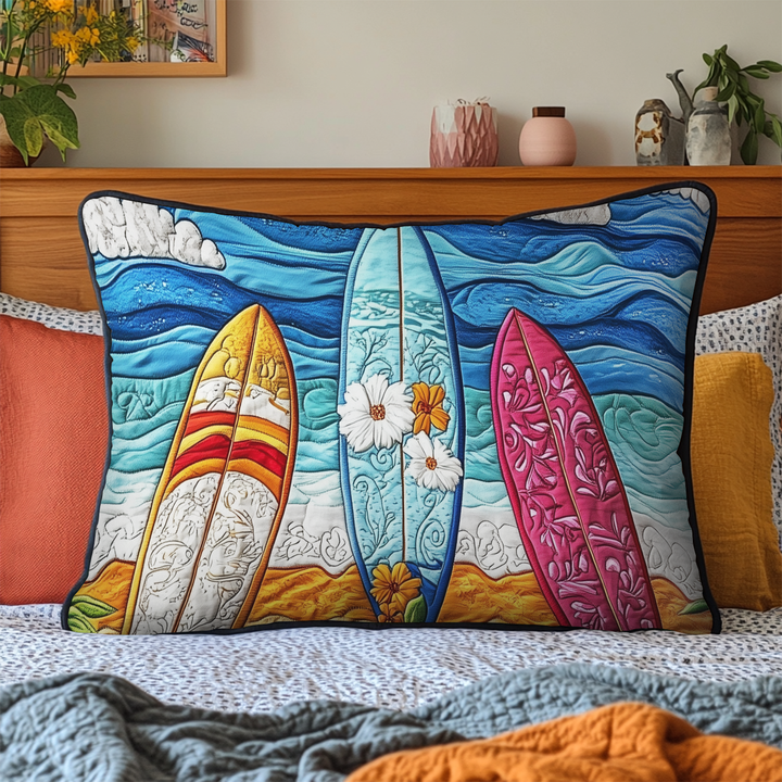 Funda de Almohada de Ropa de Cama Acolchada Surf Retreat