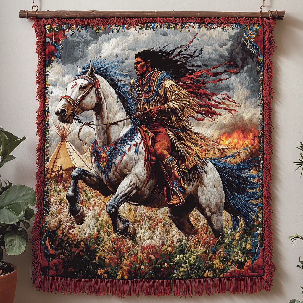Manta Tejida de Caballo Nativo