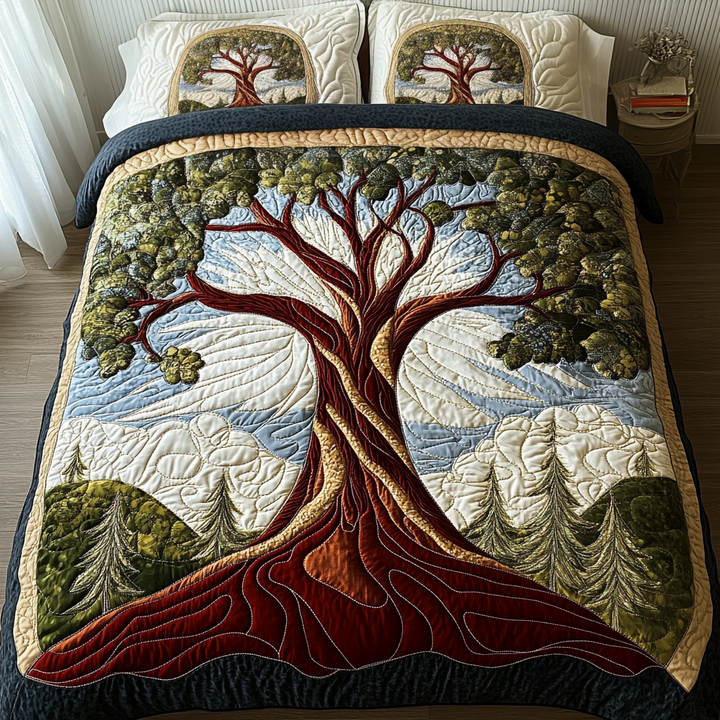 Conjunto de Ropa de Cama Acolchado de 3 Piezas Nature Embrace