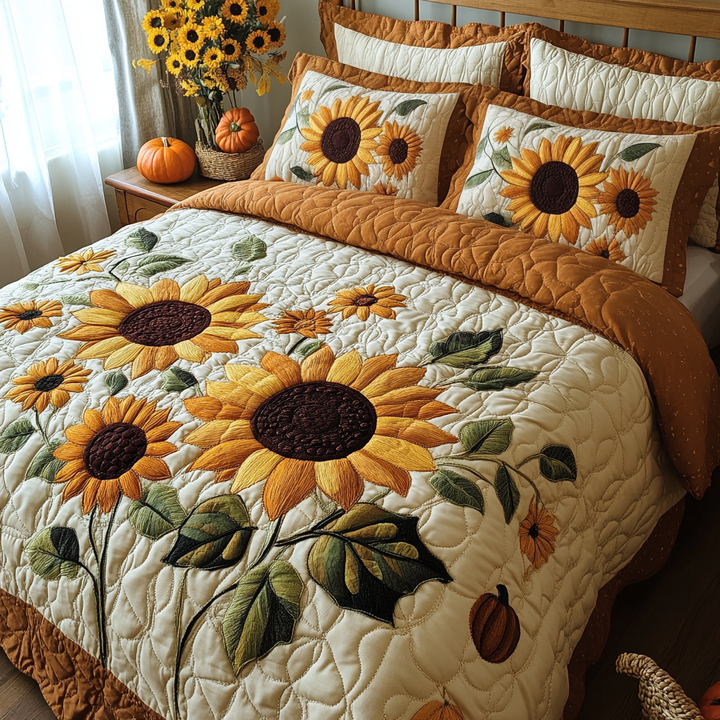 Juego de Ropa de Cama Acolchado de 3 Piezas Nature Glow