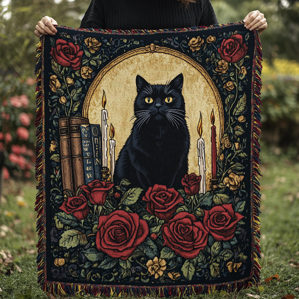 Manta Woven Feline Nightfall