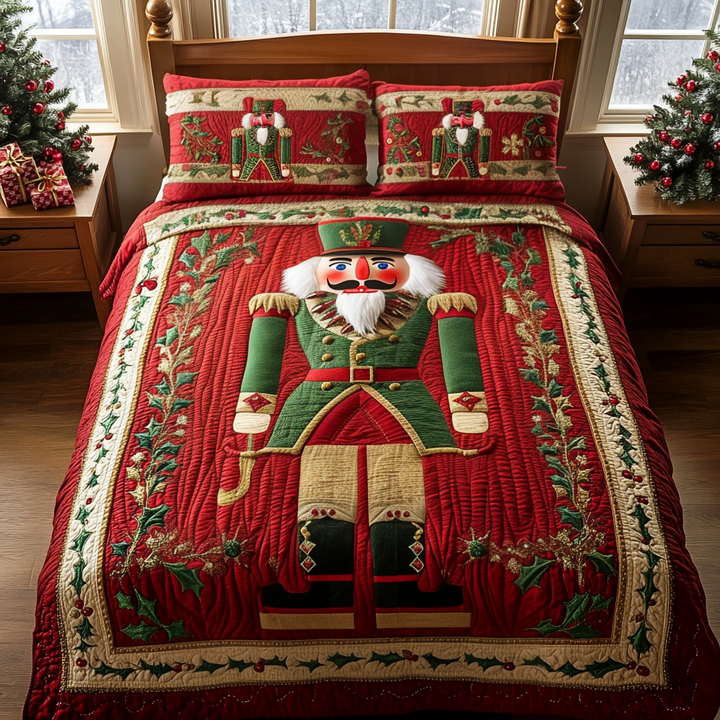 Conjunto de Ropa de Cama Acolchado Noble Nutcracker Caballero de 3 Piezas