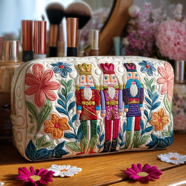 Bolsa de Maquillaje Acolchada con Encanto de Cascanueces