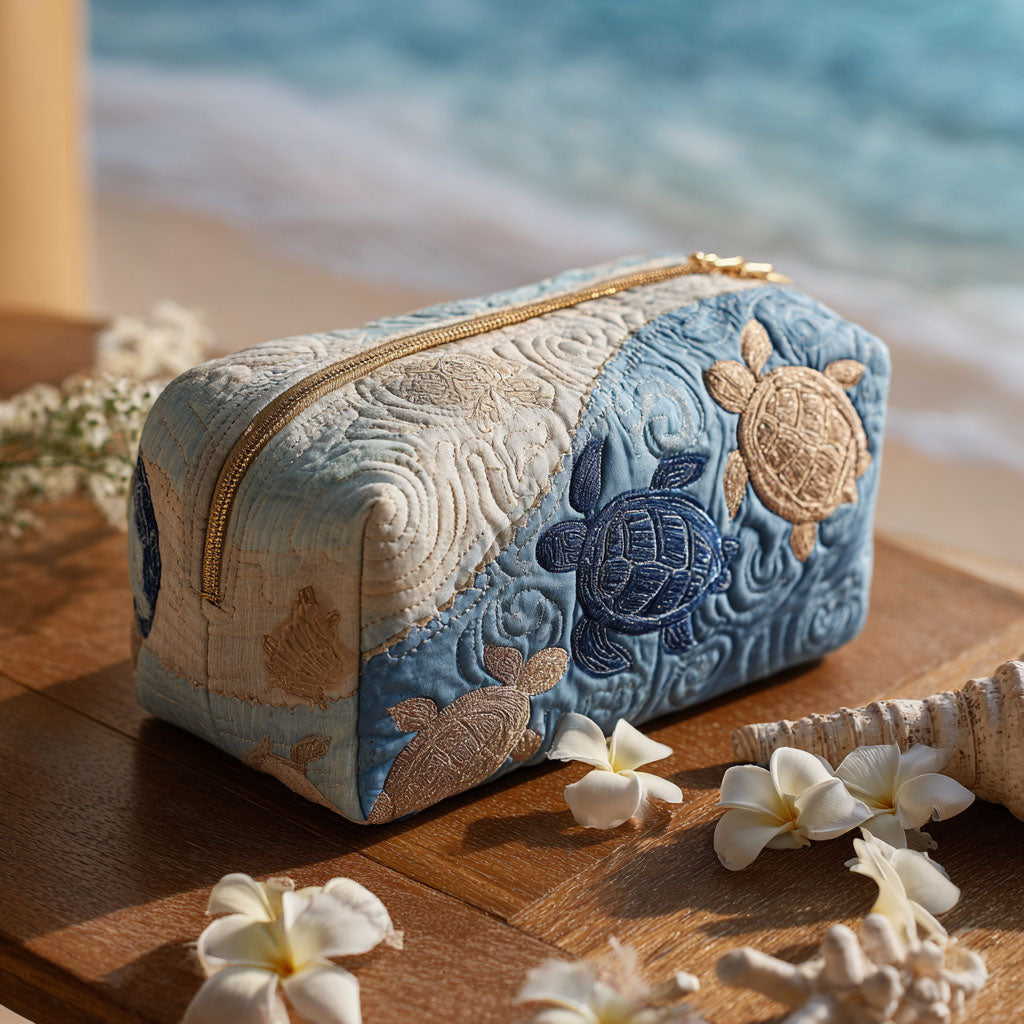 Bolsa de Maquillaje Acolchada de Tortuga Marina