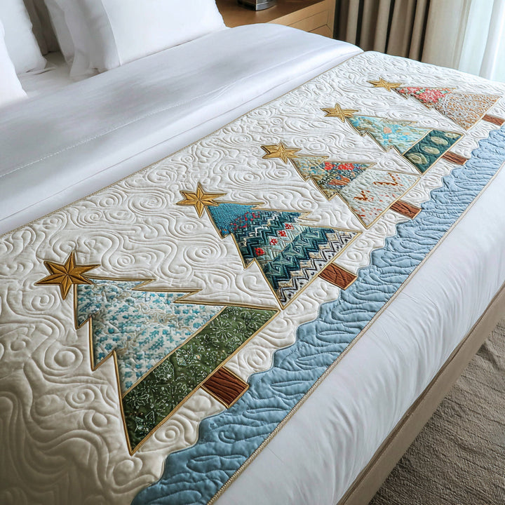 Caminito de Cama Acolchado de Navidad Oceánica