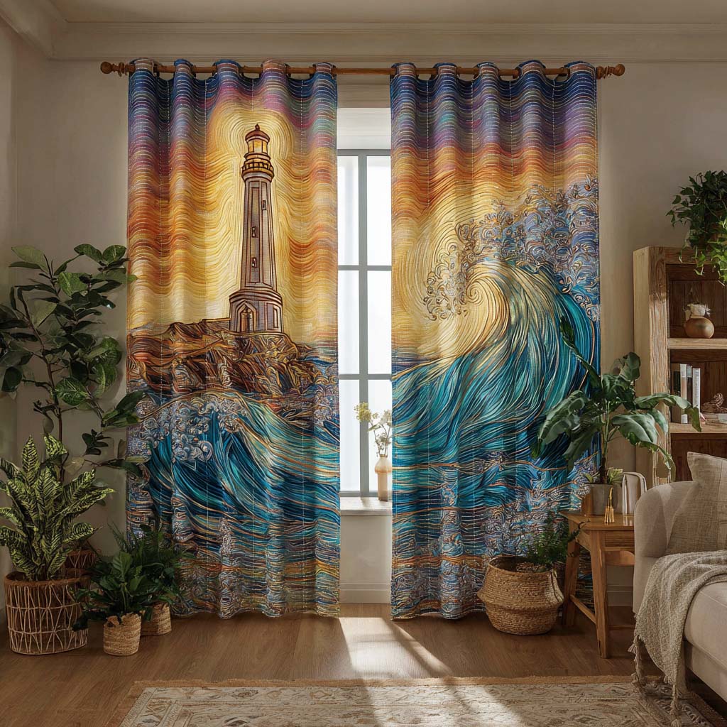 Cortinas Acolchadas Faro Oceánico