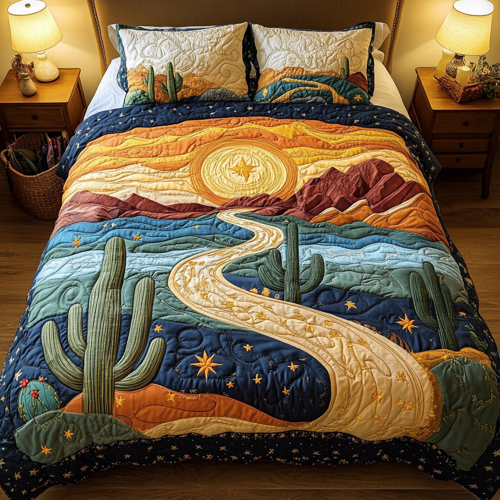 Juego de Ropa de Cama Acolchada de 3 Piezas Painted Hills