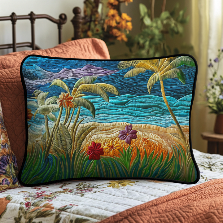 Funda de Almohada de Colcha Palm Haven