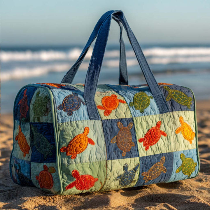 Bolsa de Viaje Acolchada de Tortugas Parcheadas