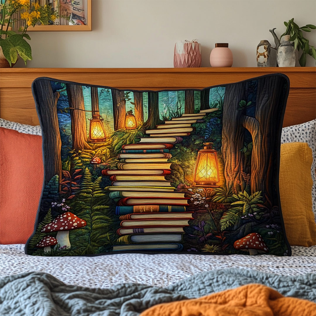 Funda de Almohada de Ropa de Cama Acolchada Camino de Historias