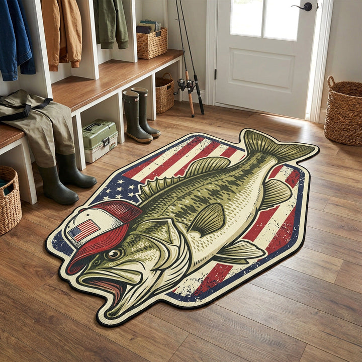 Alfombra de Área de Forma Personalizada Patriot Bass