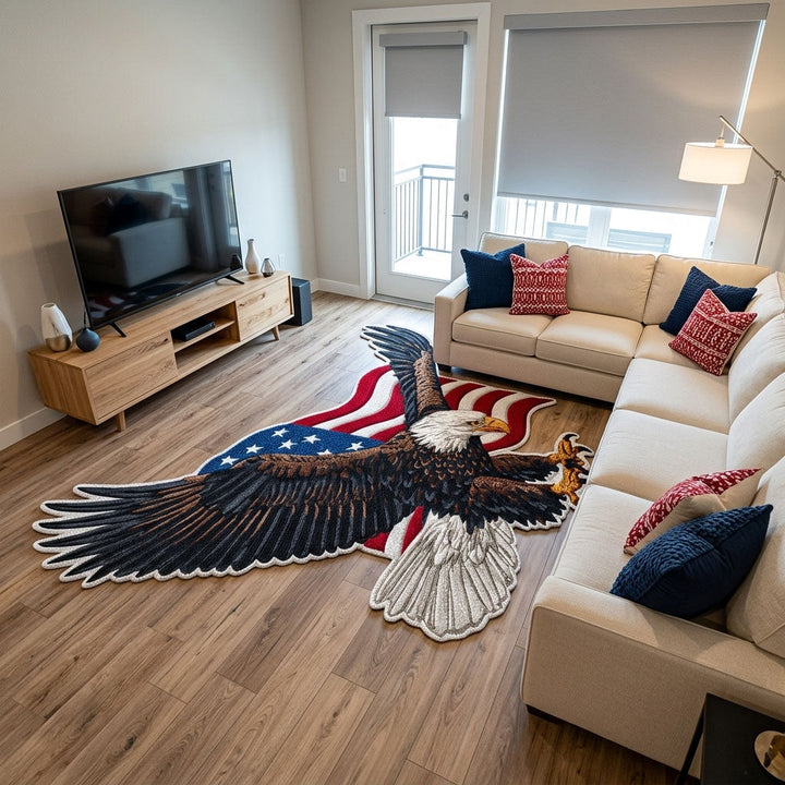 Alfombra de Área de Forma Personalizada Águila Patriota