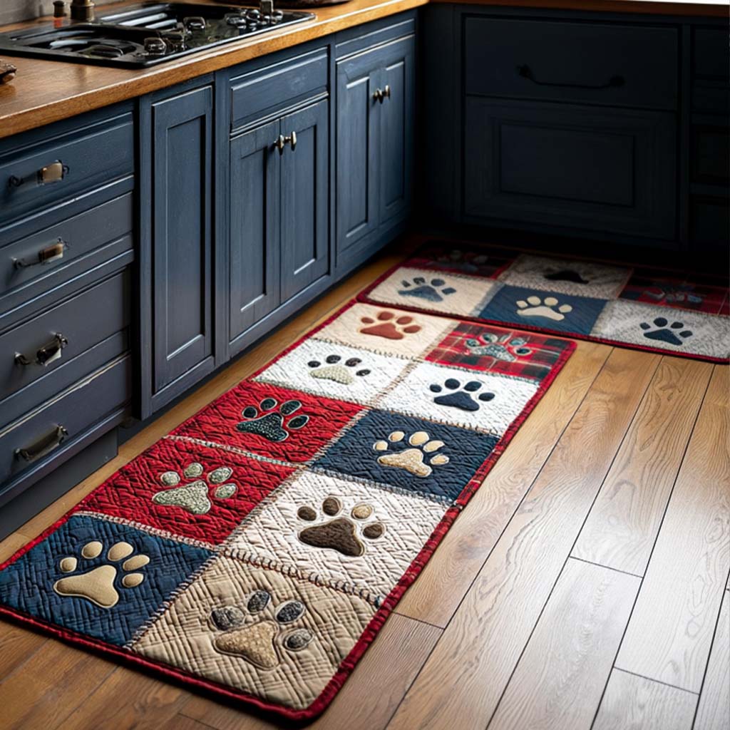 Alfombra de Cocina con Huella de Patita