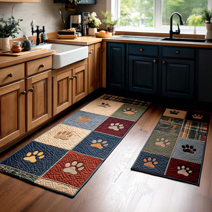 Alfombra de Cocina con Huellas de Patas