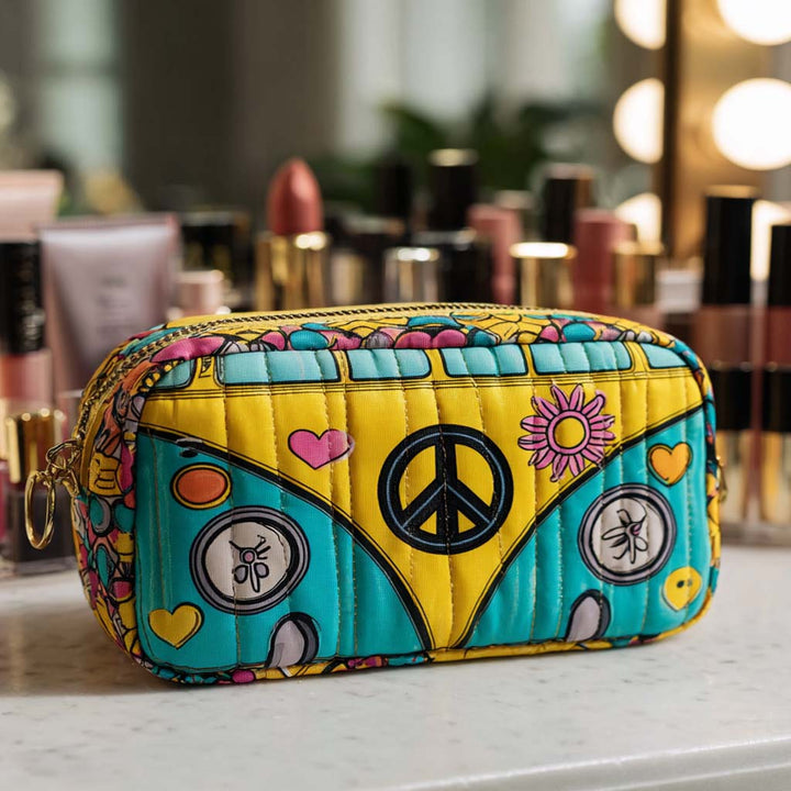 Bolsa de Maquillaje Acolchada Peace Ride Glow