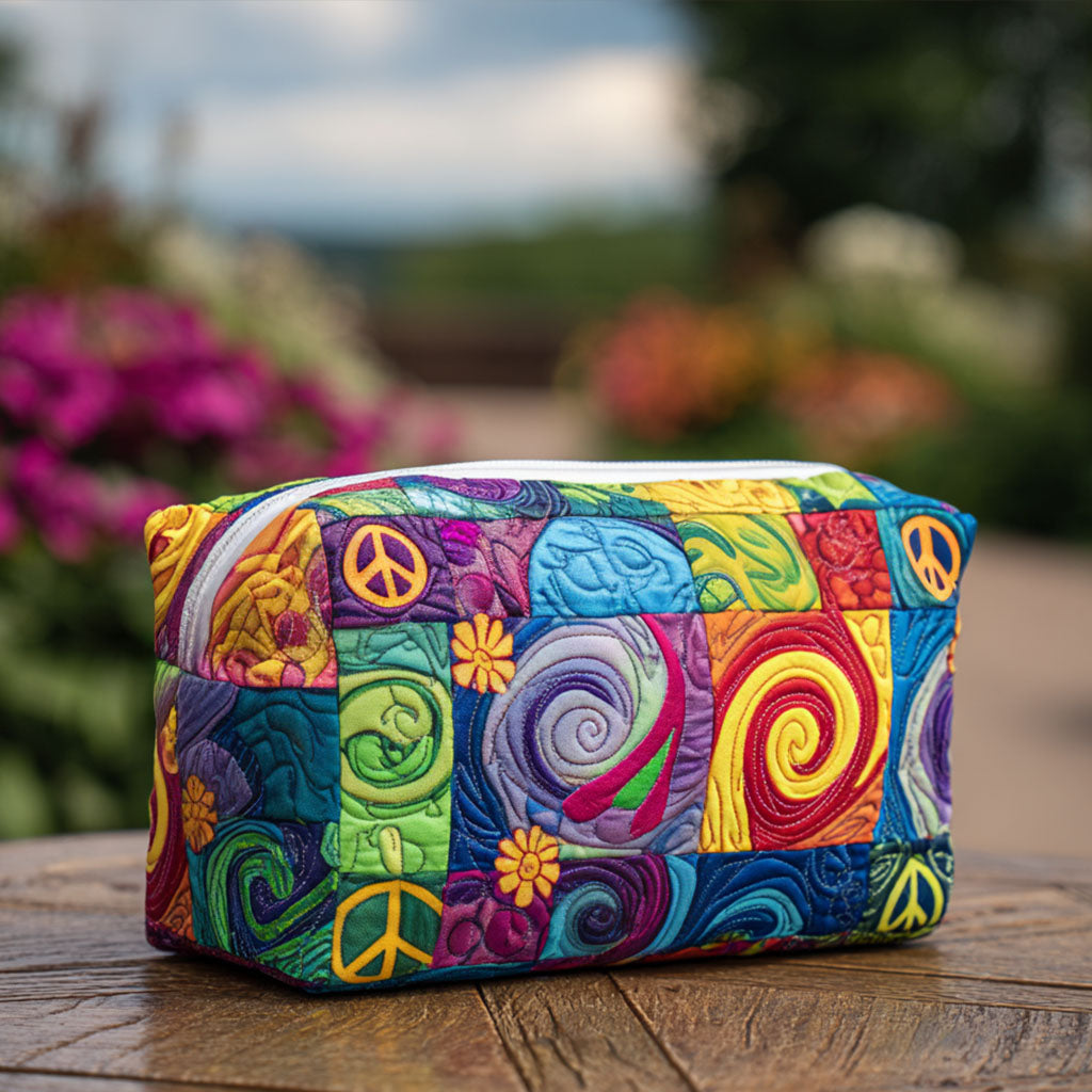 Bolsa de Maquillaje Acolchada Peace Vibe