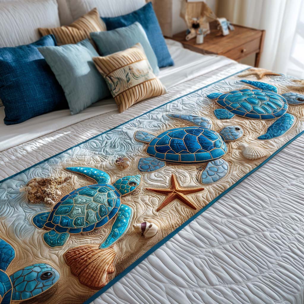 Caminito de Cama Acolchado de Tortuga Pacífica